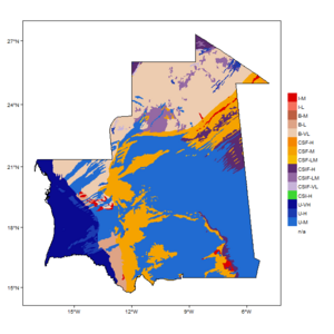 Mauritania Hydrogeology withLegend.png
